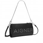 Umhängetasche / Clutch Ivy Black Silver, Farbe: schwarz, Marke: AIGNER, EAN: 4055539514371, Abmessungen in cm: 25x12x5, Bild 3 von 5