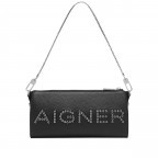 Umhängetasche / Clutch Ivy Black Silver, Farbe: schwarz, Marke: AIGNER, EAN: 4055539514371, Abmessungen in cm: 25x12x5, Bild 4 von 5