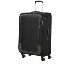 Koffer Pulsonic Spinner 81 Expandable Asphalt Black, Farbe: schwarz, Marke: American Tourister, EAN: 5400520204196, Abmessungen in cm: 49x81x31, Bild 2 von 11