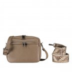 Umhängetasche mit austauschbaren Schulterriemen Taupe, Farbe: taupe/khaki, Marke: Hausfelder Manufaktur, EAN: 4065646016156, Abmessungen in cm: 22x15x7.5, Bild 1 von 6