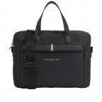 Aktentasche Essential Computer Bag mit Piqué-Struktur Black, Farbe: schwarz, Marke: Tommy Hilfiger, EAN: 8720645293071, Abmessungen in cm: 38x28x10, Bild 1 von 4