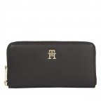Geldbörse Poppy Plus Large Wallet Zip Around Black, Farbe: schwarz, Marke: Tommy Hilfiger, EAN: 8720645282853, Abmessungen in cm: 19x10x2.5, Bild 1 von 3