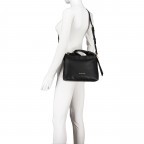 Beuteltasche Ring Relove Recycle Nero, Farbe: schwarz, Marke: Valentino Bags, EAN: 8054942121196, Abmessungen in cm: 27x20x7, Bild 7 von 8