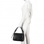 Beuteltasche Ring Relove Recycle Nero, Farbe: schwarz, Marke: Valentino Bags, EAN: 8054942121196, Abmessungen in cm: 27x20x7, Bild 4 von 8
