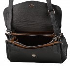 Umhängetasche mit zwei Schulterriemen Schwarz, Farbe: schwarz, Marke: Hausfelder Manufaktur, EAN: 4065646016965, Abmessungen in cm: 27.5x16x12, Bild 6 von 6
