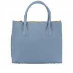 Handtasche mit zwei Schulterriemen Hellblau, Farbe: blau/petrol, Marke: Hausfelder Manufaktur, EAN: 4065646017245, Abmessungen in cm: 32x27x14, Bild 3 von 7