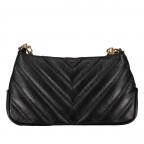 Umhängetasche mit Goldfittings Schwarz, Farbe: schwarz, Marke: Hausfelder Manufaktur, EAN: 4065646017504, Abmessungen in cm: 30x17x6, Bild 3 von 7