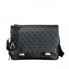 Kuriertasche Vezzola Eco Messenger Black, Farbe: schwarz, Marke: Guess, EAN: 7624926616096, Abmessungen in cm: 34x26x9.5, Bild 1 von 6