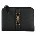Geldbörse Feminine Slim Wallet Zip Around Black, Farbe: schwarz, Marke: Tommy Hilfiger, EAN: 8720645810452, Abmessungen in cm: 12x9x2.5, Bild 1 von 4