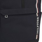 Rucksack Monotype Rolltop Backpack Space Blue, Farbe: blau/petrol, Marke: Tommy Hilfiger, EAN: 8720645813781, Abmessungen in cm: 28x45x13, Bild 4 von 4