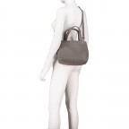 Handtasche Mid Grey, Farbe: grau, Marke: Hausfelder Manufaktur, EAN: 4065646015586, Abmessungen in cm: 24.5x22x12, Bild 7 von 9