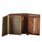 Geldbörse Vintage mit RFID-Schutz Dark Cognac, Farbe: cognac, Marke: Hausfelder Manufaktur, EAN: 4065646017832, Abmessungen in cm: 9.5x12x2.5, Bild 4 von 5