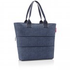 Shopper E1 erweiterbar Heringbone Dark Blue, Farbe: blau/petrol, Marke: Reisenthel, EAN: 4012013733765, Abmessungen in cm: 50x26.5x15.5, Bild 2 von 3