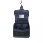 Kulturbeutel Toiletbag XL zum Aufhängen Heringbone Dark Blue, Farbe: blau/petrol, Marke: Reisenthel, EAN: 4012013733796, Bild 2 von 3