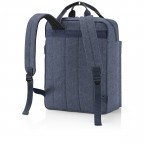 Rucksack Allday Backpack M mit Laptopfach 15 Zoll Heringbone Dark Blue, Farbe: blau/petrol, Marke: Reisenthel, EAN: 4012013734199, Abmessungen in cm: 30x39x13, Bild 2 von 3