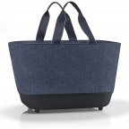 Tasche Shoppingbasket Heringbone Dark Blue, Farbe: blau/petrol, Marke: Reisenthel, EAN: 4012013734250, Abmessungen in cm: 48x28x33, Bild 2 von 5