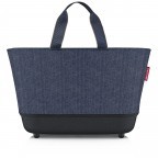 Tasche Shoppingbasket Heringbone Dark Blue, Farbe: blau/petrol, Marke: Reisenthel, EAN: 4012013734250, Abmessungen in cm: 48x28x33, Bild 1 von 5