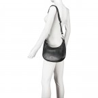 Beuteltasche Schwarz, Farbe: schwarz, Marke: Hausfelder Manufaktur, EAN: 4065646015388, Abmessungen in cm: 26.5x23.5x7.5, Bild 6 von 8