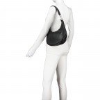 Beuteltasche Schwarz, Farbe: schwarz, Marke: Hausfelder Manufaktur, EAN: 4065646015388, Abmessungen in cm: 26.5x23.5x7.5, Bild 5 von 8