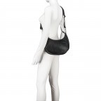 Beuteltasche Schwarz, Farbe: schwarz, Marke: Hausfelder Manufaktur, EAN: 4065646015388, Abmessungen in cm: 26.5x23.5x7.5, Bild 7 von 8