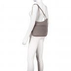 Beuteltasche Nappa Mid Grey, Farbe: taupe/khaki, Marke: Hausfelder Manufaktur, EAN: 4065646015425, Abmessungen in cm: 29x26.5x6, Bild 4 von 7