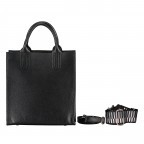 Tasche mit zwei Schulterriemen Schwarz, Farbe: schwarz, Marke: Hausfelder Manufaktur, EAN: 4065646017917, Abmessungen in cm: 26x28x10, Bild 1 von 7