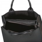 Tasche mit zwei Schulterriemen Schwarz, Farbe: schwarz, Marke: Hausfelder Manufaktur, EAN: 4065646017917, Abmessungen in cm: 26x28x10, Bild 7 von 7