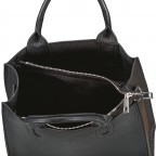 Handtasche mit zwei Schulterriemen Schwarz, Farbe: schwarz, Marke: Hausfelder Manufaktur, EAN: 4065646017924, Abmessungen in cm: 26x28x10, Bild 7 von 7