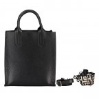 Handtasche mit zwei Schulterriemen Schwarz, Farbe: schwarz, Marke: Hausfelder Manufaktur, EAN: 4065646017924, Abmessungen in cm: 26x28x10, Bild 1 von 7