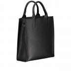 Handtasche mit zwei Schulterriemen Schwarz, Farbe: schwarz, Marke: Hausfelder Manufaktur, EAN: 4065646017924, Abmessungen in cm: 26x28x10, Bild 2 von 7