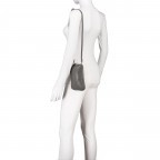 Umhängetasche / Handytasche mit austauschbaren Riemen und Silberfittings Anthra, Farbe: anthrazit, Marke: Hausfelder Manufaktur, EAN: 4065646018242, Abmessungen in cm: 11x17.5x2, Bild 4 von 6