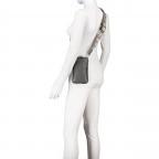 Umhängetasche / Handytasche mit austauschbaren Riemen und Silberfittings Anthra, Farbe: anthrazit, Marke: Hausfelder Manufaktur, EAN: 4065646018242, Abmessungen in cm: 11x17.5x2, Bild 5 von 6