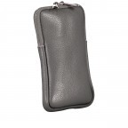 Umhängetasche / Handytasche mit austauschbaren Riemen und Silberfittings Anthra, Farbe: anthrazit, Marke: Hausfelder Manufaktur, EAN: 4065646018242, Abmessungen in cm: 11x17.5x2, Bild 2 von 6