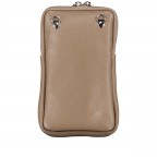 Umhängetasche / Handytasche mit austauschbaren Riemen und Silberfittings Taupe, Farbe: taupe/khaki, Marke: Hausfelder Manufaktur, EAN: 4065646018310, Abmessungen in cm: 11x17.5x2, Bild 3 von 6