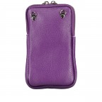 Umhängetasche / Handytasche mit austauschbaren Riemen und Silberfittings Lila, Farbe: flieder/lila, Marke: Hausfelder Manufaktur, EAN: 4065646018372, Abmessungen in cm: 11x17.5x2, Bild 3 von 6