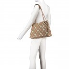 Shopper Eliette 4G-Logo Peony Latte Multi, Farbe: cognac, Marke: Guess, EAN: 0190231812364, Abmessungen in cm: 37x25x10.5, Bild 4 von 5