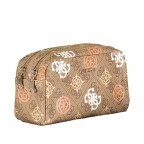 Kosmetik- / Utensilientasche Eliette 4G-Logo Peony Brown Multi, Farbe: cognac, Marke: Guess, EAN: 7626101343360, Abmessungen in cm: 17.5x10.5x7, Bild 2 von 4