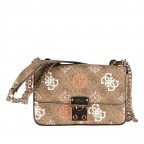 Umhängetasche Eliette 4G-Logo Peony Mini Latte Multi, Farbe: cognac, Marke: Guess, EAN: 0190231812388, Abmessungen in cm: 18x12x5.5, Bild 1 von 8