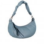 Beuteltasche Moonbag Mittelblau, Farbe: blau/petrol, Marke: Hausfelder Manufaktur, EAN: 4065646019355, Abmessungen in cm: 31x18x10.5, Bild 2 von 8