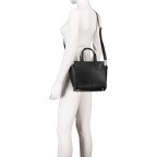 Handtasche Schwarz, Farbe: schwarz, Marke: Hausfelder Manufaktur, EAN: 4065646019362, Abmessungen in cm: 23x20.5x13, Bild 6 von 7
