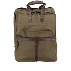 Rucksack City Canvas Francis CC-12561 mit Laptopfach 15 Zoll Olive Brown, Farbe: grün/oliv, Marke: Harbour 2nd, EAN: 4046478071278, Abmessungen in cm: 32.5x38x14, Bild 1 von 8