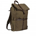 Rucksack City Canvas Frederik CC-12563 mit Laptopfach 13 Zoll Olive Brown, Farbe: grün/oliv, Marke: Harbour 2nd, EAN: 4046478071292, Abmessungen in cm: 31x47x12, Bild 2 von 11