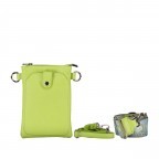 Umhängetasche / Handytasche mit austauschbaren Riemen und Silberfittings Kiwi, Farbe: grün/oliv, Marke: Hausfelder Manufaktur, EAN: 4065646019515, Abmessungen in cm: 14.5x20.5x1, Bild 1 von 6