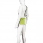 Umhängetasche / Handytasche mit austauschbaren Riemen und Silberfittings Kiwi, Farbe: grün/oliv, Marke: Hausfelder Manufaktur, EAN: 4065646019515, Abmessungen in cm: 14.5x20.5x1, Bild 5 von 6