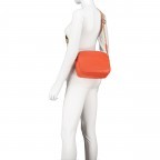 Umhängetasche mit drei Riemen Orange, Farbe: orange, Marke: Hausfelder Manufaktur, EAN: 4065646019560, Abmessungen in cm: 22.5x18.5x10.5, Bild 7 von 8