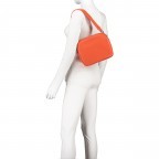 Umhängetasche mit drei Riemen Orange, Farbe: orange, Marke: Hausfelder Manufaktur, EAN: 4065646019560, Abmessungen in cm: 22.5x18.5x10.5, Bild 5 von 8