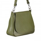 Satteltasche mit drei Riemen Oliv, Farbe: grün/oliv, Marke: Hausfelder Manufaktur, EAN: 4065646019621, Abmessungen in cm: 29x23x10.5, Bild 2 von 7