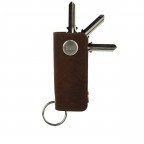 Schlüsselanhänger / Schlüsseletui Lusso Key Holder Brown, Farbe: braun, Marke: Garzini, EAN: 0795152479148, Abmessungen in cm: 4x8.5x1.8, Bild 2 von 7