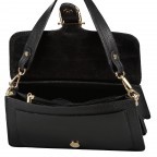 Umhängetasche viergeteilt Schwarz, Farbe: schwarz, Marke: Hausfelder Manufaktur, EAN: 4065646019867, Abmessungen in cm: 26x14x8.5, Bild 8 von 8