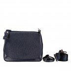 Satteltasche mit zwei Schulterriemen Dunkelblau, Farbe: blau/petrol, Marke: Hausfelder Manufaktur, EAN: 4065646019898, Abmessungen in cm: 29x26x11, Bild 1 von 7